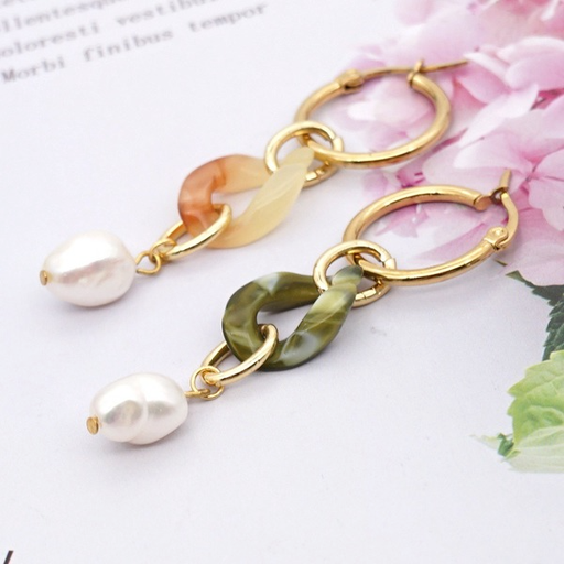 Bulk Jewelry Wholesale Earrings Baroque pearl green acrylic JDC-gbh559 Wholesale factory from China YIWU China