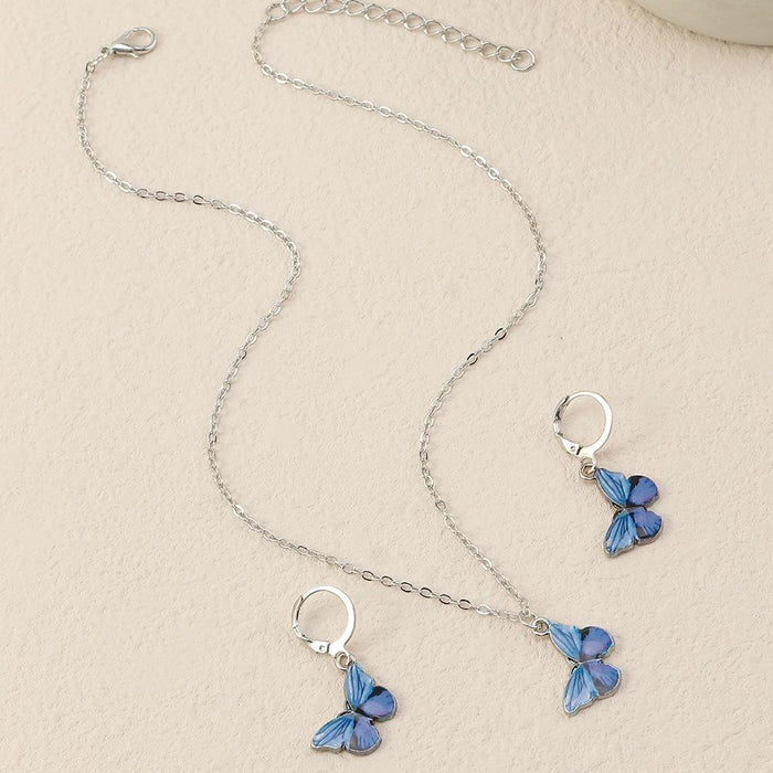 Bulk Jewelry Wholesale Earrings blue butterfly Alloy JDC-ES-e232 Wholesale factory from China YIWU China