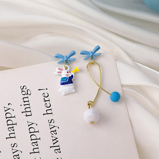Bulk Jewelry Wholesale Earrings Blue Butterfly Bunny Alloy JDC-ES-W184 Wholesale factory from China YIWU China