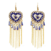 Wholesale Earrings Blue love heart with diamonds Alloy JDC-ES-TC103 Earrings JoyasDeChina Wholesale Jewelry JoyasDeChina Joyas De China