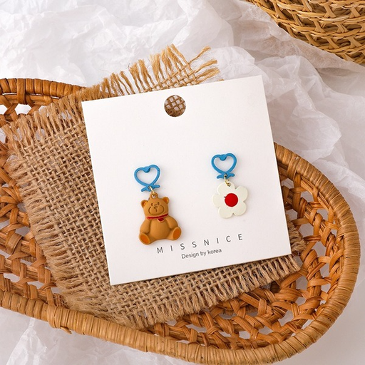 Bulk Jewelry Wholesale Earrings Blue peach heart flower Alloy JDC-ES-W263 Wholesale factory from China YIWU China