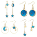 Bulk Jewelry Wholesale Earrings Blue planet Alloy JDC-ES-F475 Wholesale factory from China YIWU China