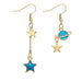 Wholesale Earrings Blue starry planet Alloy JDC-ES-xy072 Earrings JoyasDeChina A05-02-33 Wholesale Jewelry JoyasDeChina Joyas De China