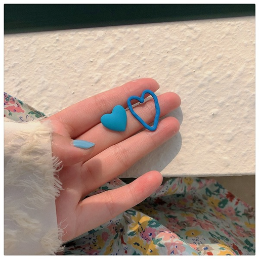 Bulk Jewelry Wholesale Earrings Blue sweet heart Alloy JDC-ES-b338 Wholesale factory from China YIWU China