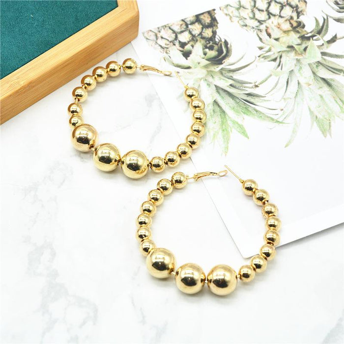 Wholesale earrings c-shaped plated gold earrings imitation pearlsJDC-ES-xc119 Earrings JoyasDeChina Golden Wholesale Jewelry JoyasDeChina Joyas De China