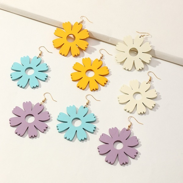 Bulk Jewelry Wholesale Earrings Candy-colored floral plastic JDC-ES-e013 Wholesale factory from China YIWU China