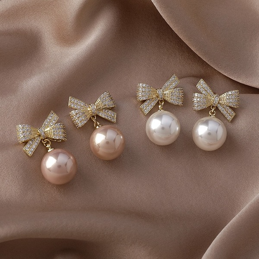 Bulk Jewelry Wholesale Earrings Champagne Pearl Copper JDC-ES-W191 Wholesale factory from China YIWU China