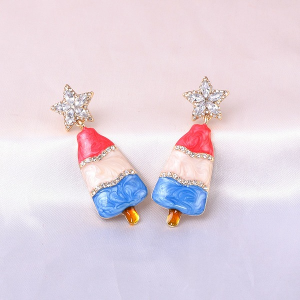 Bulk Jewelry Wholesale Earrings Christmas Color dripping christmas tree Alloy JDC-ES-JJ177 Wholesale factory from China YIWU China