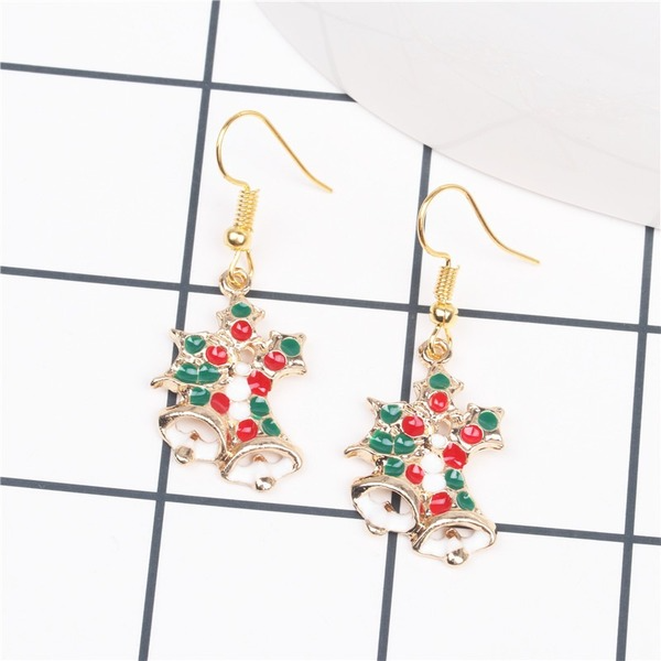 Bulk Jewelry Wholesale Earrings Christmas Red and green bells alloy JDC-ES-ML058 Wholesale factory from China YIWU China