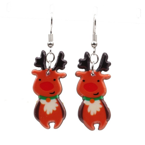 Bulk Jewelry Wholesale Earrings Christmas Red elk acrylic JDC-ES-ML055 Wholesale factory from China YIWU China