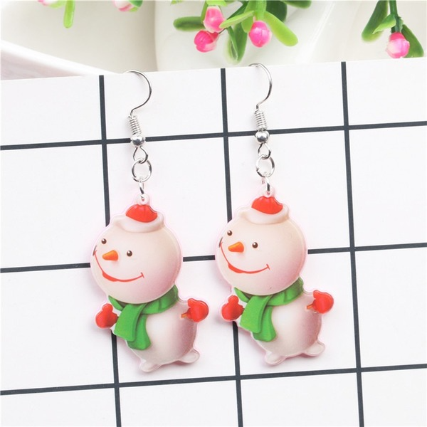 Bulk Jewelry Wholesale Earrings Christmas Red santa claus acrylic JDC-ES-ML051 Wholesale factory from China YIWU China