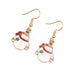 Bulk Jewelry Wholesale Earrings Christmas Red snowman Alloy JDC-ES-ML064 Wholesale factory from China YIWU China