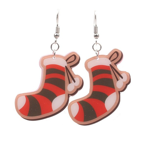 Bulk Jewelry Wholesale Earrings Christmas Red sock acrylic JDC-ES-ML061 Wholesale factory from China YIWU China