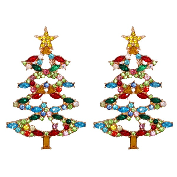 Bulk Jewelry Wholesale Earrings Christmas tree green Alloy JDC-ES-JJ186 Wholesale factory from China YIWU China