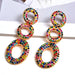 Wholesale Earrings Circle diamond Alloy JDC-ES-SK013 Earrings JoyasDeChina Color 1 Wholesale Jewelry JoyasDeChina Joyas De China