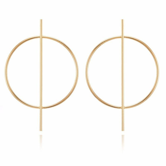 Wholesale earrings circle hollow strips JDC-ES-xc064 Earrings JoyasDeChina Golden Wholesale Jewelry JoyasDeChina Joyas De China