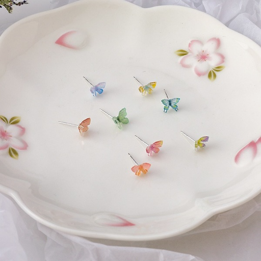 Bulk Jewelry Wholesale Earrings Color butterfly plastic JDC-ES-W267 Wholesale factory from China YIWU China