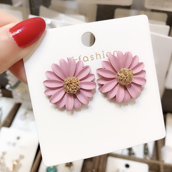 Wholesale Earrings Color Chrysanthemum Flowers JDC-ES-xc058 Earrings JoyasDeChina Wholesale Jewelry JoyasDeChina Joyas De China