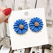 Wholesale Earrings Color Chrysanthemum Flowers JDC-ES-xc058 Earrings JoyasDeChina Blue Wholesale Jewelry JoyasDeChina Joyas De China