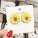 Wholesale Earrings Color Chrysanthemum Flowers JDC-ES-xc058 Earrings JoyasDeChina Yellow Wholesale Jewelry JoyasDeChina Joyas De China