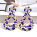 Wholesale Earrings Color oval Alloy JDC-ES-SK012 Earrings JoyasDeChina Blue Wholesale Jewelry JoyasDeChina Joyas De China
