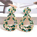 Wholesale Earrings Color oval Alloy JDC-ES-SK012 Earrings JoyasDeChina Green Wholesale Jewelry JoyasDeChina Joyas De China