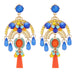 Wholesale Earrings Color Rhinestone tassel Alloy JDC-ES-JJ114 Earrings JoyasDeChina Blue Wholesale Jewelry JoyasDeChina Joyas De China