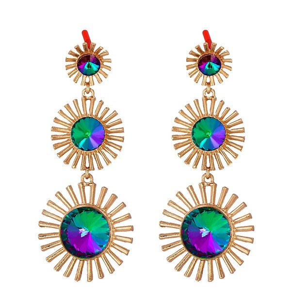 Bulk Jewelry Wholesale Earrings Colorful geometry Alloy JDC-ES-JJ100 Wholesale factory from China YIWU China