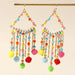 Wholesale Earrings Colorful hair ball rice beads JDC-ES-e179 Earrings JoyasDeChina EZ0785 Wholesale Jewelry JoyasDeChina Joyas De China