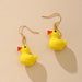 Wholesale Earrings Cute little yellow duck cartoon Silica gel JDC-ES-xy030 Earrings JoyasDeChina C14-03-71 Wholesale Jewelry JoyasDeChina Joyas De China