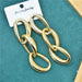 Wholesale earrings ekli imitation large chain buckle earrings JDC-ES-xc148 Earrings JoyasDeChina golden Wholesale Jewelry JoyasDeChina Joyas De China