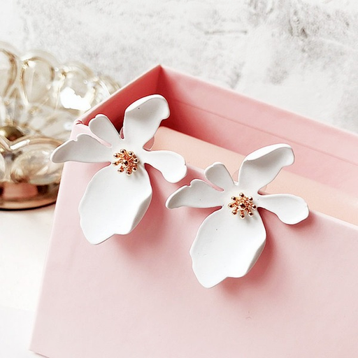 Bulk Jewelry Wholesale Earrings Flower Pink alloy simple style JDC-ES-xc157 Wholesale factory from China YIWU China