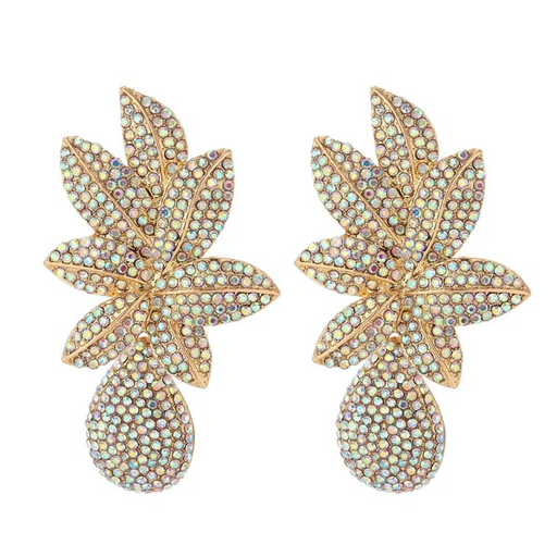 Bulk Jewelry Wholesale Earrings Flowers full of diamonds Alloy  JDC-ES-JJ003 Wholesale factory from China YIWU China
