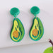 Wholesale Earrings Geometric Acrylic Green Avocado JDC-ES-e011 Earrings JoyasDeChina EZ3705niuyouguo Wholesale Jewelry JoyasDeChina Joyas De China