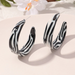 Bulk Jewelry Wholesale Earrings Geometric C shape black and white JDC-ES-e027 Wholesale factory from China YIWU China