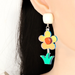 Wholesale Earrings Geometric flower color acrylic resin JDC-ES-JJ225 Earrings JoyasDeChina Wholesale Jewelry JoyasDeChina Joyas De China