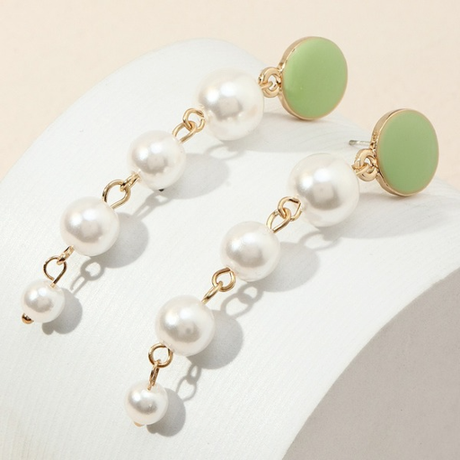 Bulk Jewelry Wholesale Earrings geometry Imitation pearls JDC-ES-e009 Wholesale factory from China YIWU China