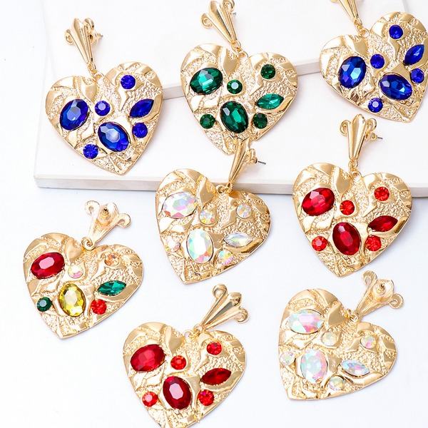 Bulk Jewelry Wholesale Earrings gold Alloy geometric heart shape JDC-ES-JJ192 Wholesale factory from China YIWU China