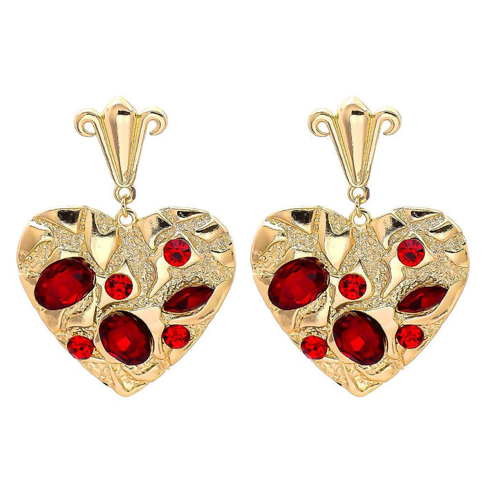 Bulk Jewelry Wholesale Earrings gold Alloy geometric heart shape JDC-ES-JJ192 Wholesale factory from China YIWU China