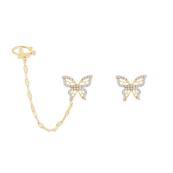 Bulk Jewelry Wholesale Earrings gold butterfly Alloy JDC-ES-JJ119 Wholesale factory from China YIWU China