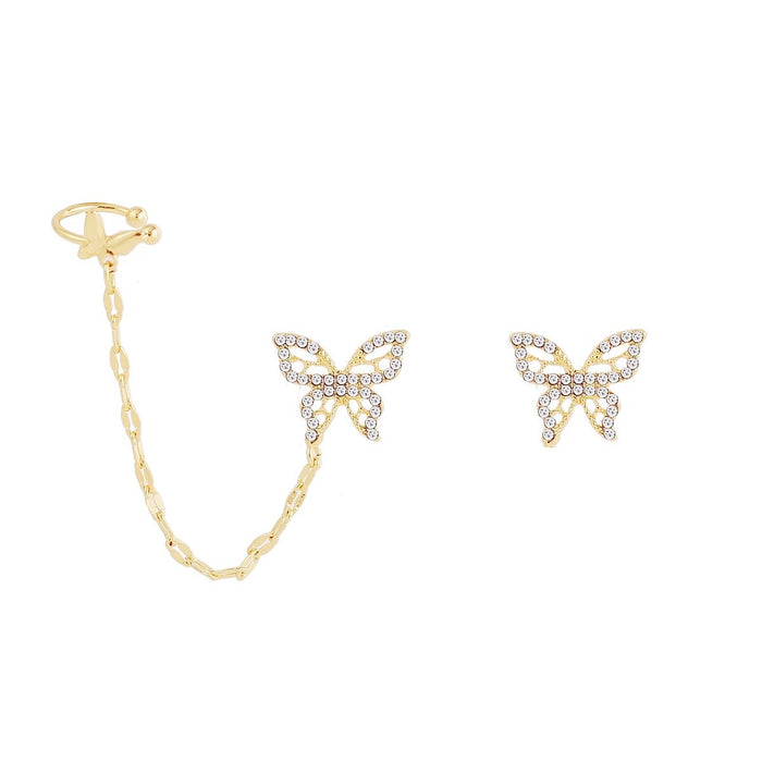 Wholesale Earrings gold butterfly Alloy JDC-ES-JJ119 Earrings JoyasDeChina 55283 Wholesale Jewelry JoyasDeChina Joyas De China