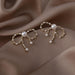 Wholesale Earrings gold Butterfly Pearl Copper JDC-ES-W227 Earrings JoyasDeChina Main drawing Wholesale Jewelry JoyasDeChina Joyas De China