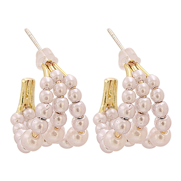 Wholesale Earrings gold C-shaped pearl JDC-ES-JJ109 Earrings JoyasDeChina 55084 Wholesale Jewelry JoyasDeChina Joyas De China