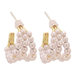 Bulk Jewelry Wholesale Earrings gold C-shaped pearl JDC-ES-JJ109 Wholesale factory from China YIWU China