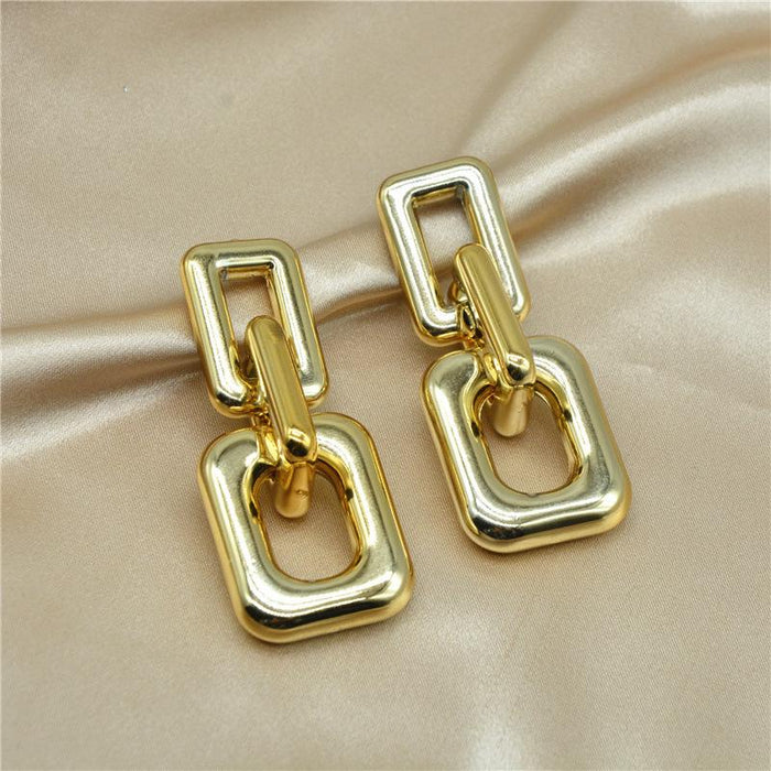 Wholesale earrings gold CCB long chain shape.JDC-ES-xc069 Earrings JoyasDeChina golden Wholesale Jewelry JoyasDeChina Joyas De China
