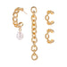 Wholesale Earrings gold Chain pearl tassel geometry Alloy JDC-ES-xy059 Earrings JoyasDeChina B05-02-02 Wholesale Jewelry JoyasDeChina Joyas De China