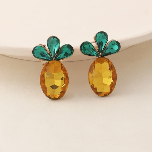 Bulk Jewelry Wholesale Earrings gold Crystal pineapple Alloy JDC-ES-e178 Wholesale factory from China YIWU China