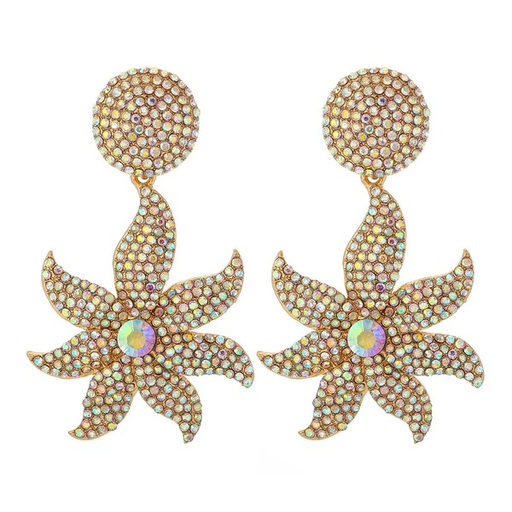 Bulk Jewelry Wholesale Earrings gold  Flowers full of diamonds Alloy  JDC-ES-JJ005 Wholesale factory from China YIWU China