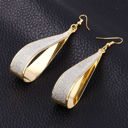 Bulk Jewelry Wholesale Earrings gold Frosted drop type Alloy JDC-ES-xy052 Wholesale factory from China YIWU China