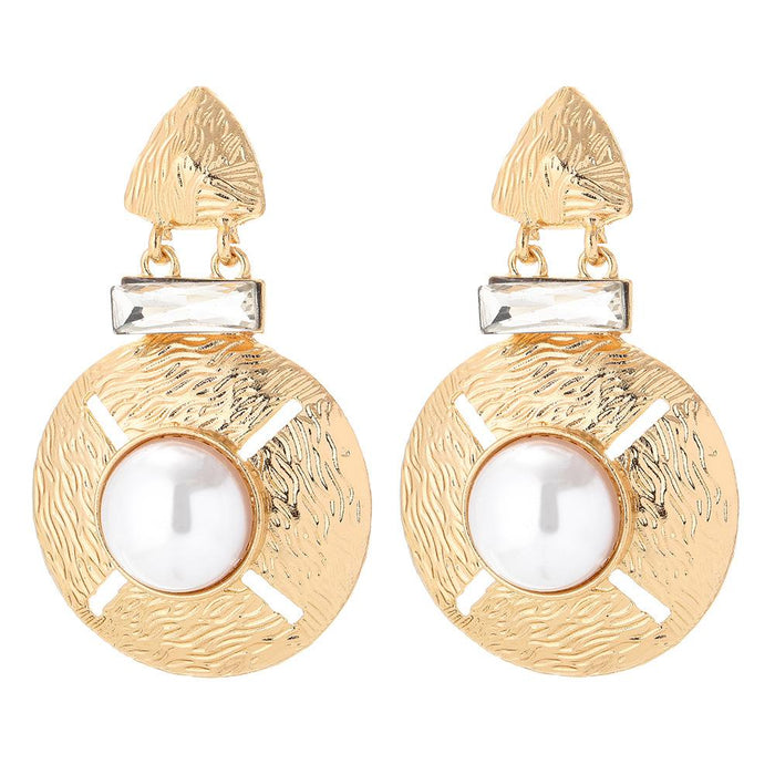 Wholesale Earrings gold Geometric circle Alloy JDC-ES-JJ008 Earrings JoyasDeChina white Wholesale Jewelry JoyasDeChina Joyas De China